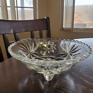 Vintage cut glass candy dish